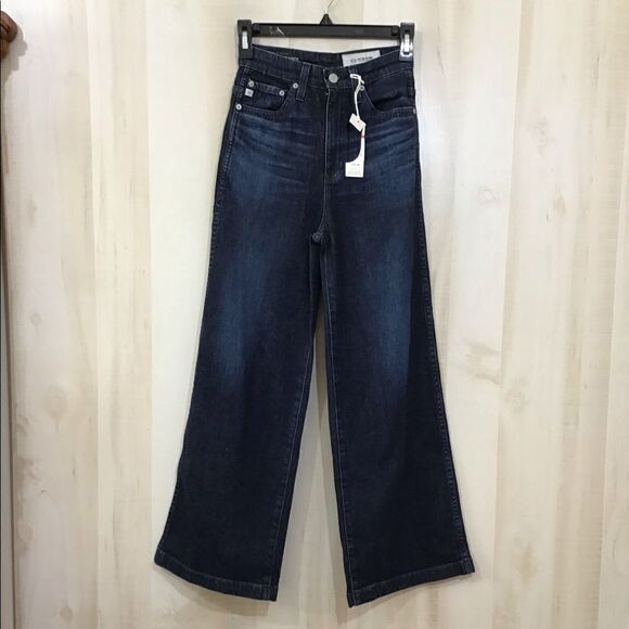 AG The Yvette High-Rise Wide Leg Ankle Jeans Sz 24 - Picture 2 of 8